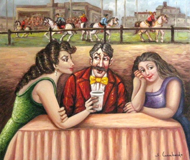 Al bar dell'ippodromo - Coll.Privata